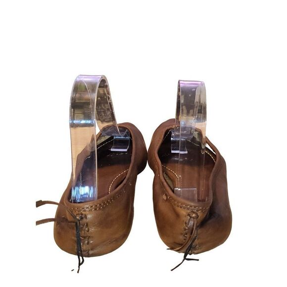 Frye Company Regina Ballet Flats Women Sz 6 M Brown Leather Designer - Picture 4 of 9